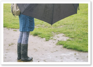 急な雨や雪の日に