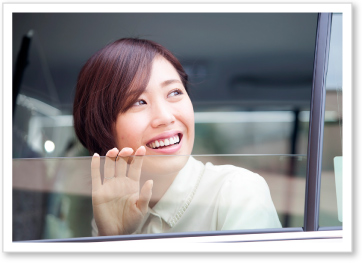 旅行の行き帰りはタクシー